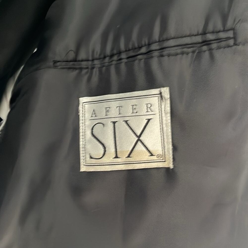 After Six black formal wedding Mardi Gras Ball black tie tuxedo tails coat 56L - Picture 5 of 7